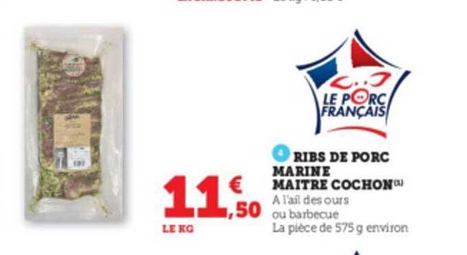 ribs de porc marine maître cochon