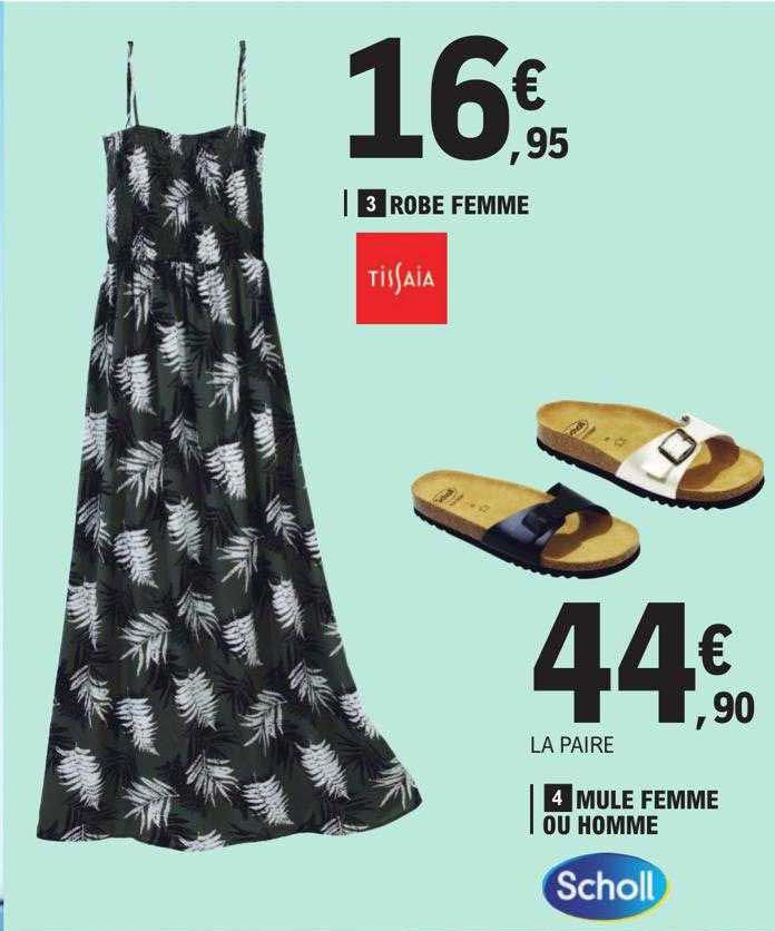 Robe Femme Tissaia, Mule Femme Ou Homme Scholl