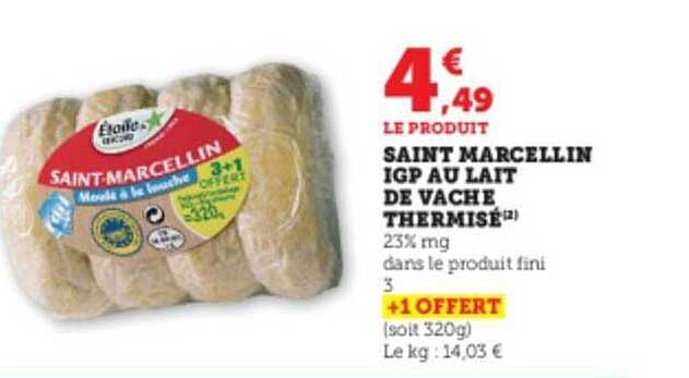 saint marcellin igp au lait de vache thermisé