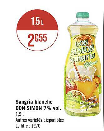 sangria blanche don simon 7% vol.