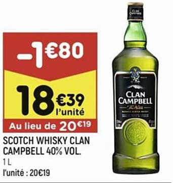 scotch whisky clan campbell 40% vol.