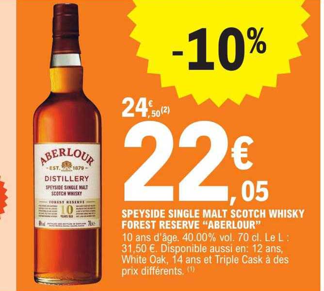 speyside single malt scotch whisky forest réserve "aberlour"