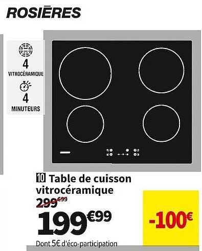 Table De Cuisson Vitrocéramique Rosière