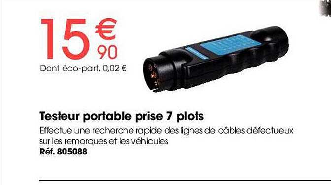 testeur portable prise 7 plots