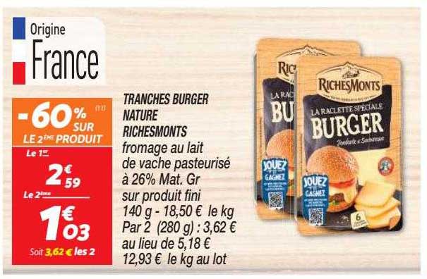 tranches burger nature riches monts