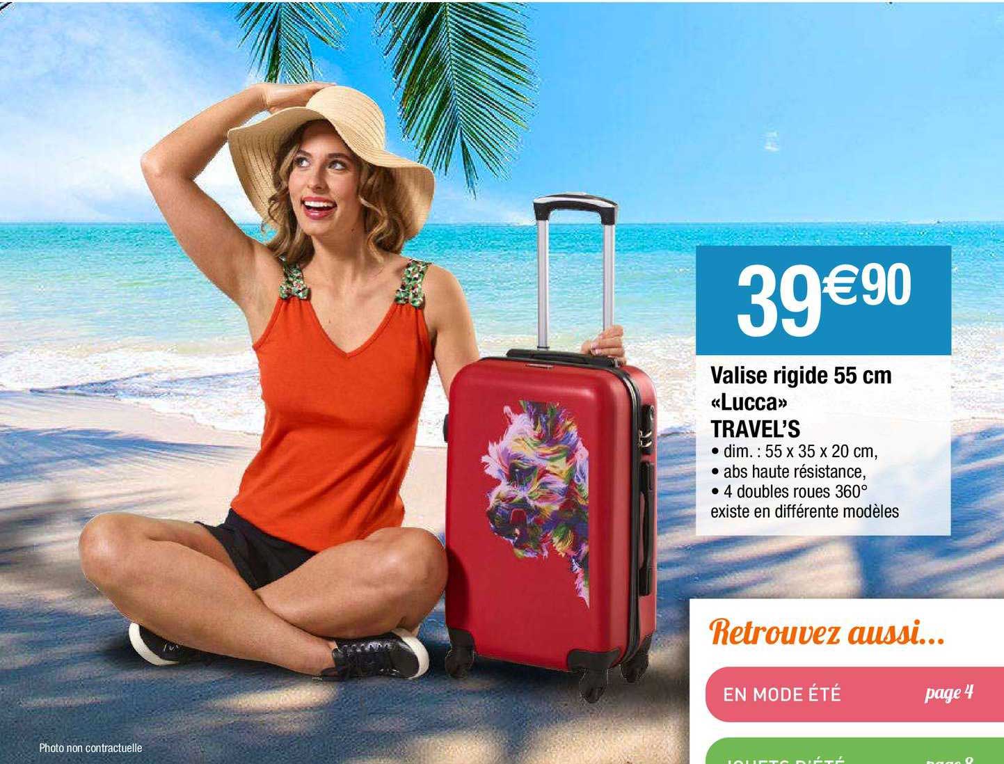 valise rigide 55 cm "lucca" travel's