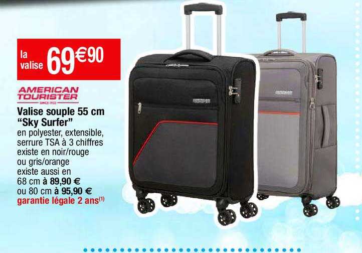 valise souple 55 cm "sky surfer" american tourister