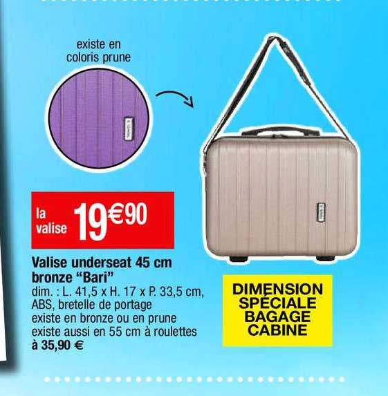 valise underseat 45 cm bronze "bari"
