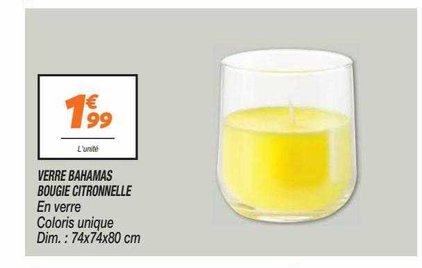 verre bahamas bougie citronnelle