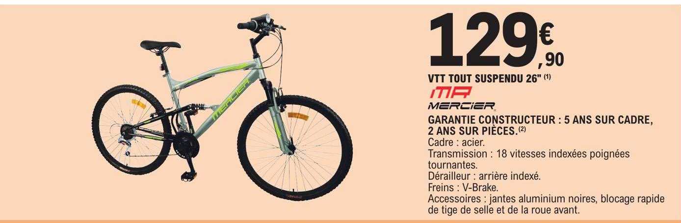 vtt tout suspendu 26" mr mercier