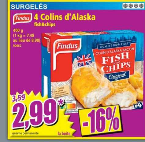 4 Colins D'alaska Findus