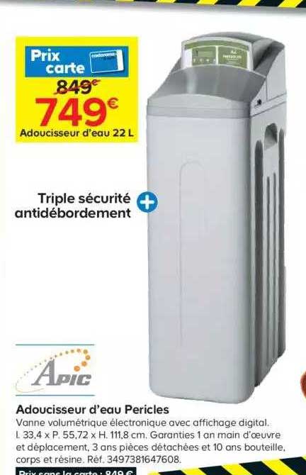 adoucisseur d'eau pericles apic