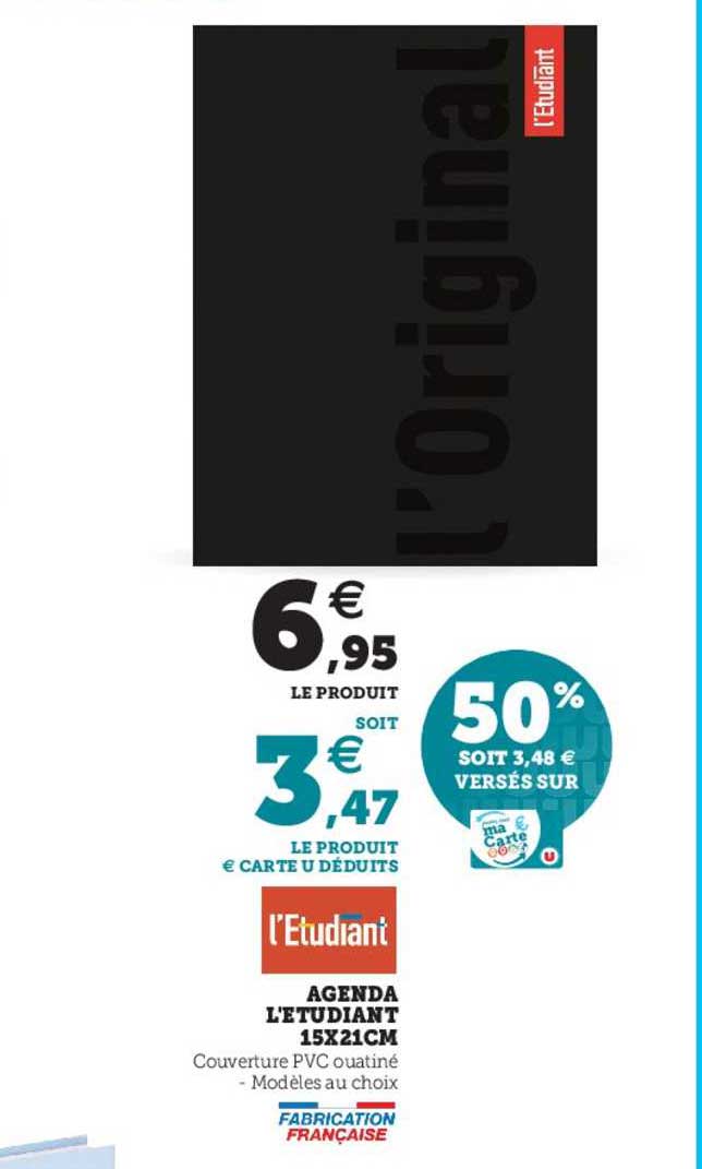 Agenda L'étudiant 15 X 21 Cm
