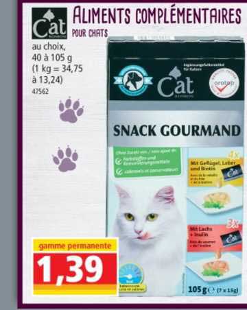aliments complémentaires pour chats cat