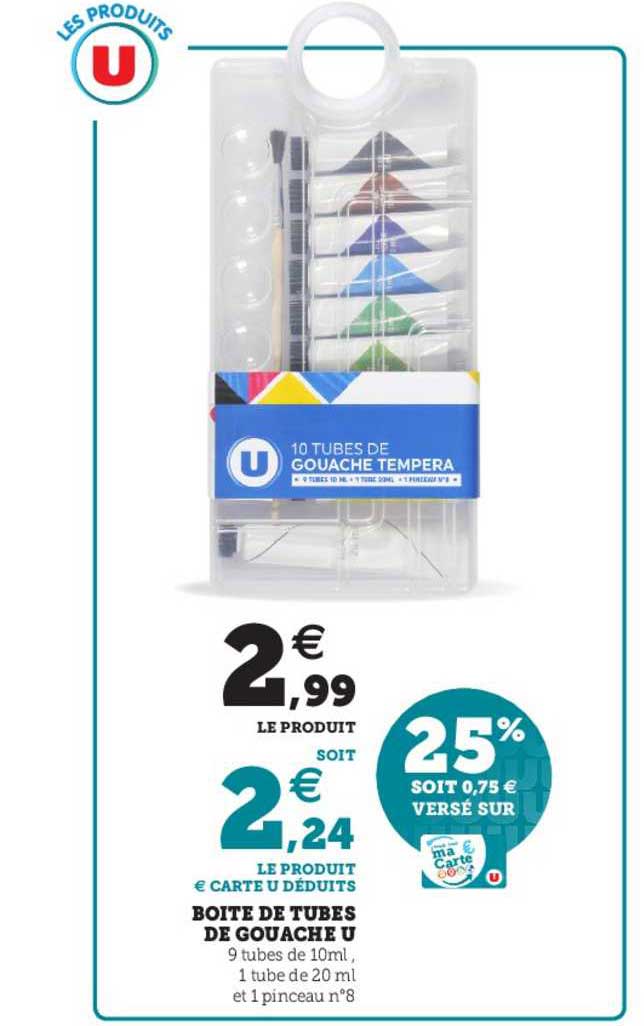Boîte De Tubes De Gouache U