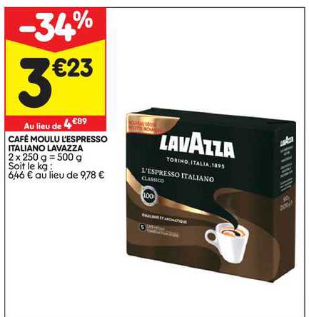 Café Moulu L'espresso Italiano Lavazza