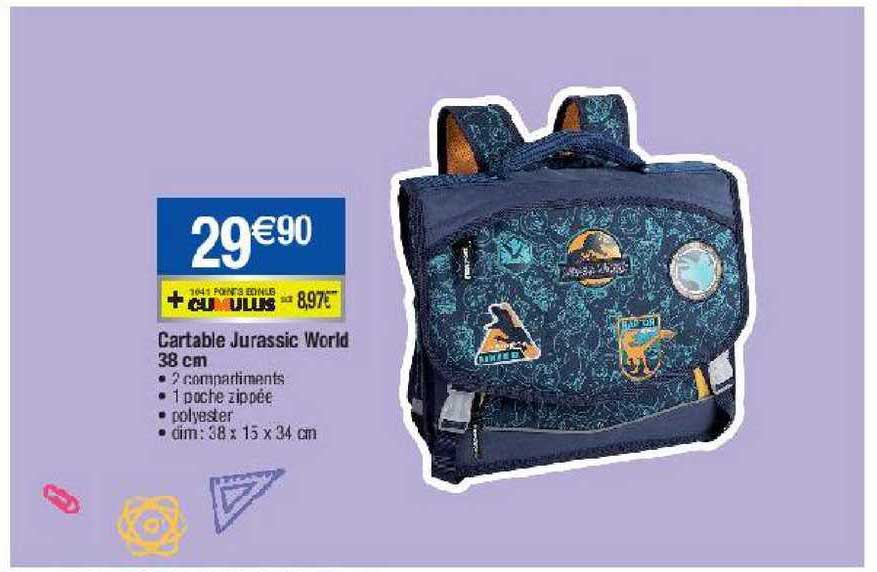 Cartable Jurassic World 38 Cm