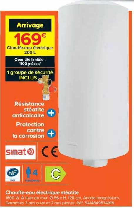 Chauffe-eau électrique Stéatite Simat