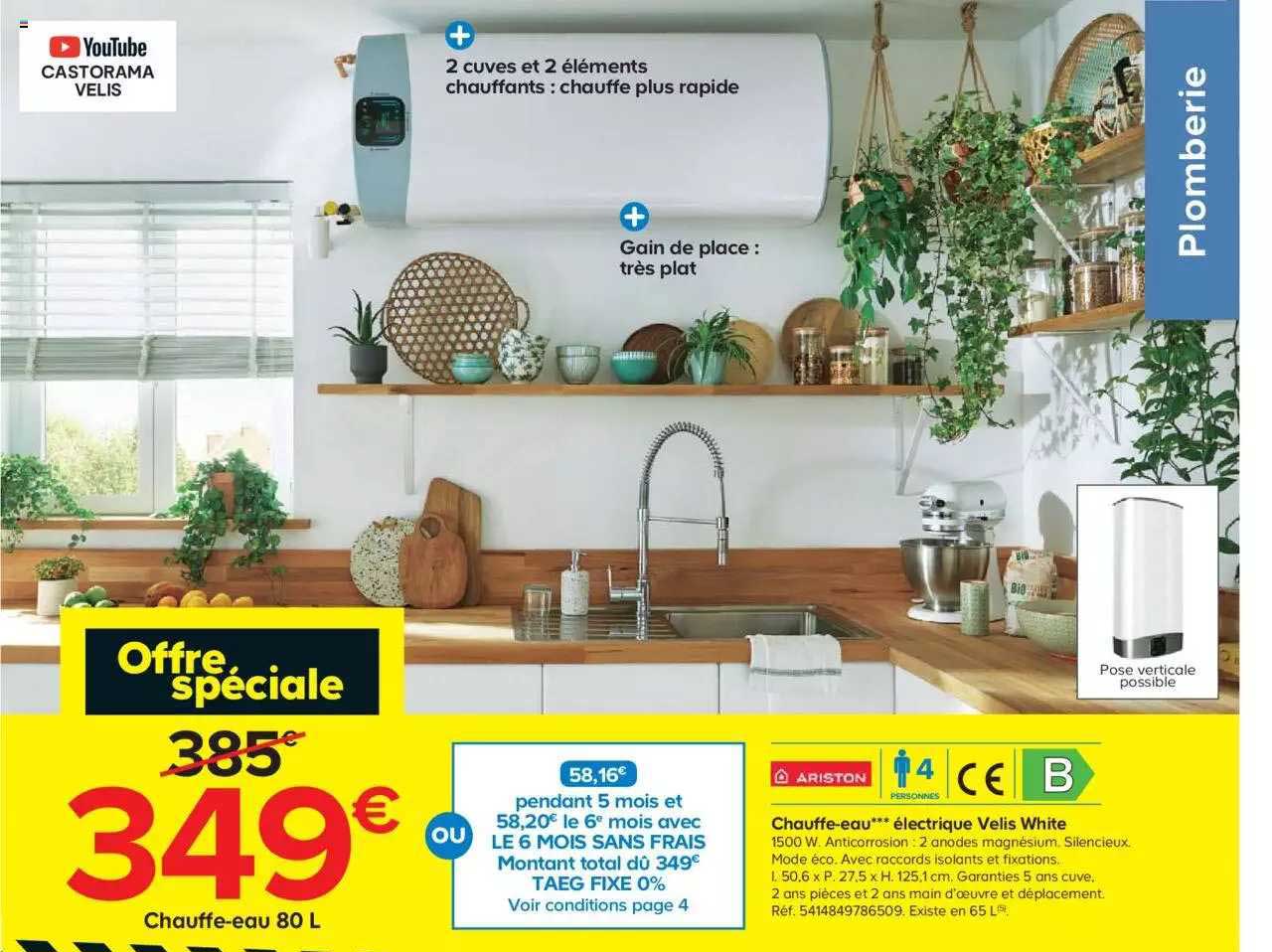 chauffe-eau électrique velis white ariston