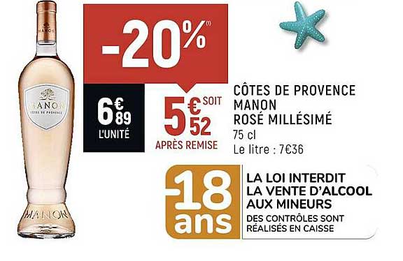 Côtes De Provence Manon Rosé Millésimé