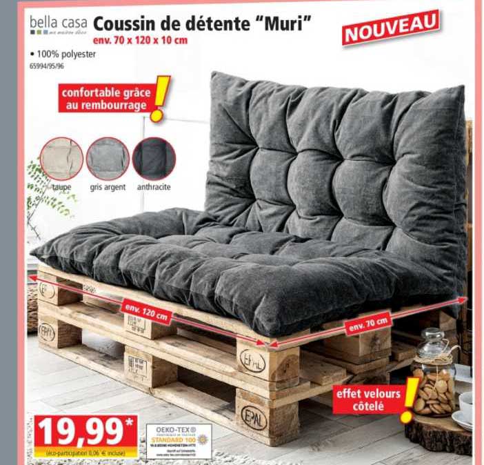 coussin de détente "muri" bella casa