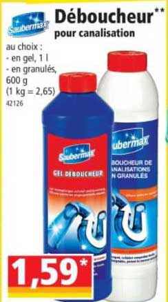 déboucheur pour canalisation saubermax