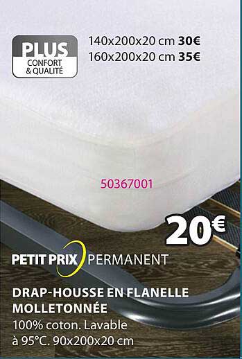 drap-housse en flanelle molletonnée
