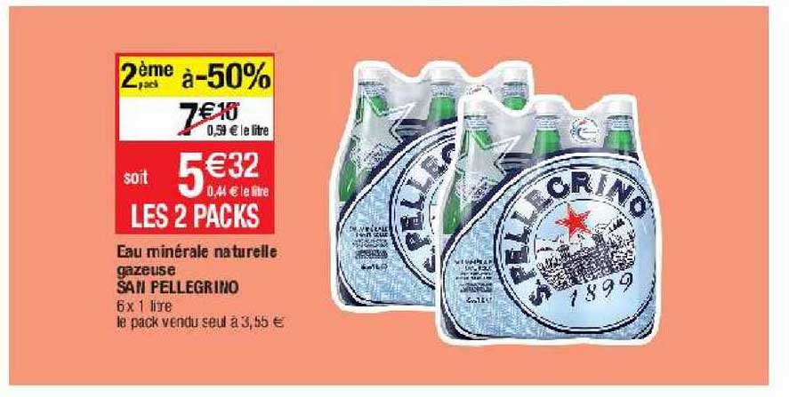 eau minérale naturelle gazeuse san pellegrino
