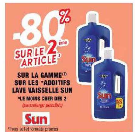 la gamme sur les additifs lave vaisselle sun