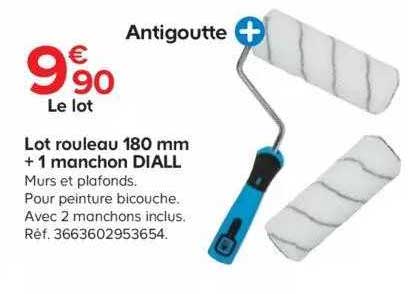 Lot Rouleau 180 Mm + 1 Manchon Diall