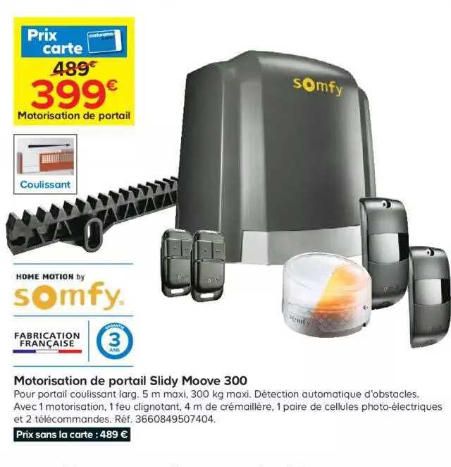 motorisation de portail slidy moove 300 somfy