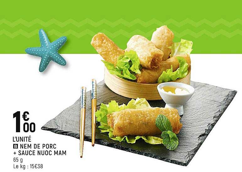 nem de porc + sauce nuoc mam