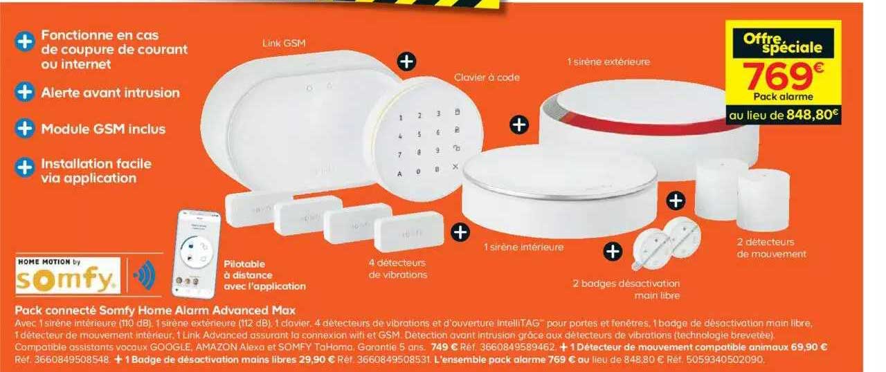 pack connecté somfy home alarm advanced max