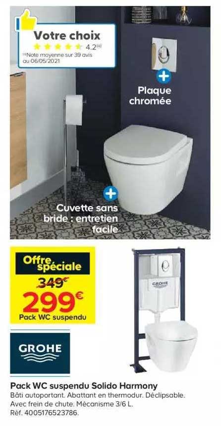 pack wc suspendu solido harmony grohe