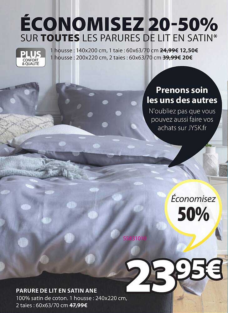 Parure De Lit En Satin Ane