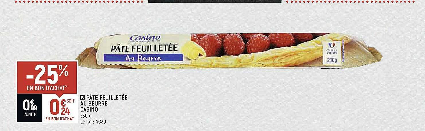 Pâte Feuilletée Au Beurre Casino