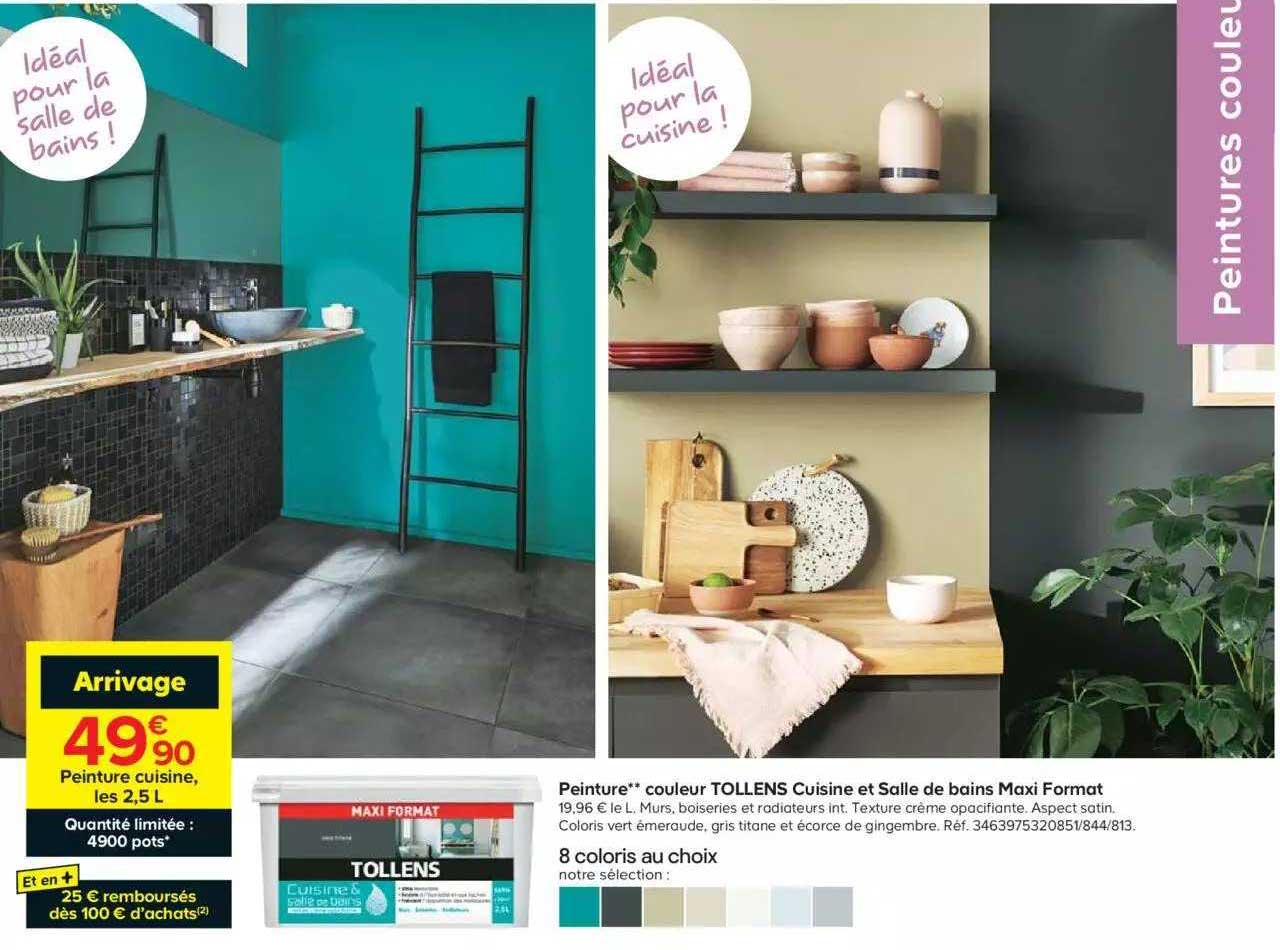 peinture couleur tollens cuisine et salle de bains maxi format