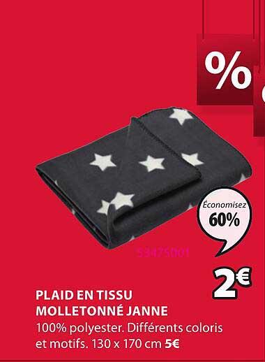 Plaid En Tissu Molletonné Janne