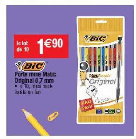 porte mine matic original 0,7 mm bic