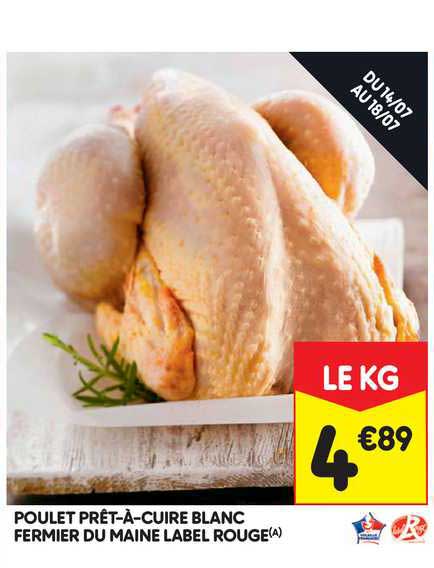 poulet prêt-à-cuire blanc fermier du maine label rouge