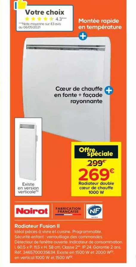 Radiateur Fusion II Noirot