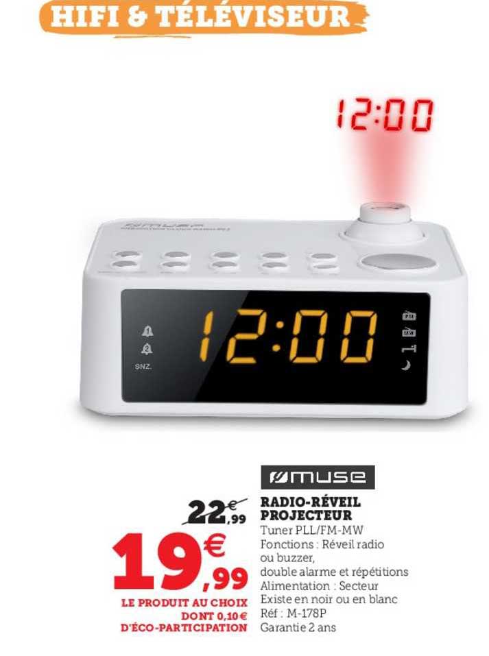 radio-réveil projecteur muse