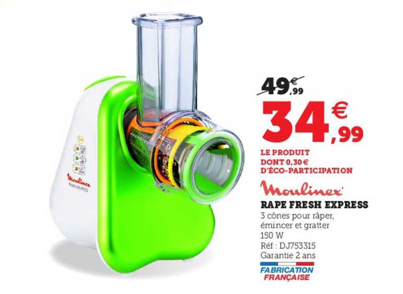 Râpe Fresh Express Moulinex