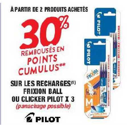 Recharges Frixion Ball Ou Clicker Pilot X3