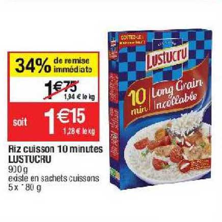 riz cuisson 10 minutes lustucru