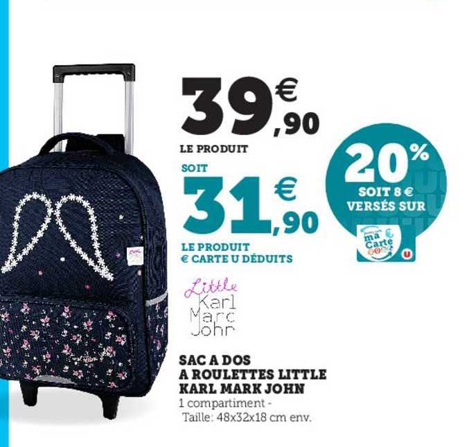 sac à dos à roulettes little karl mark john