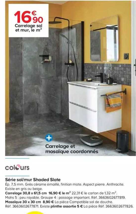 série sol-mur shaded slate colours