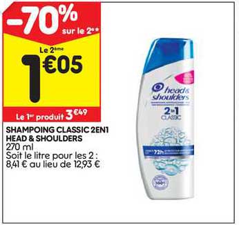 Shampoing Classic 2 En 1 Head & Shoulders