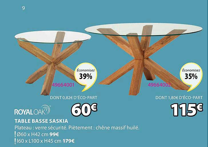 table basse saskia royaloak