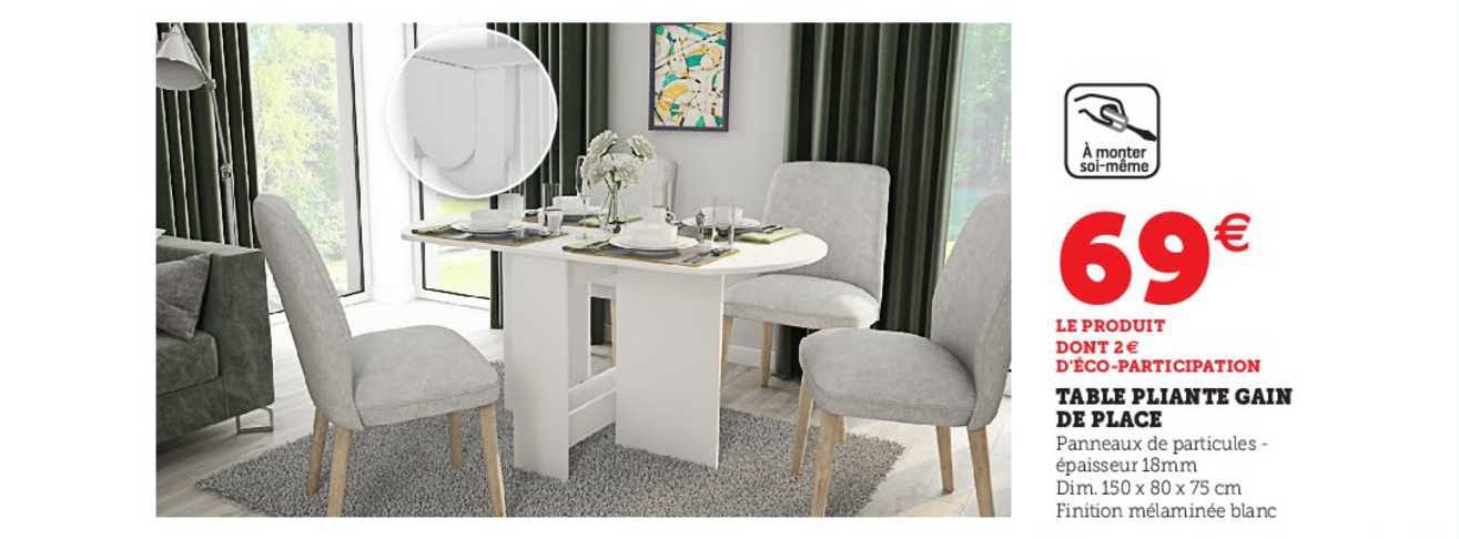 table pliante gain de place